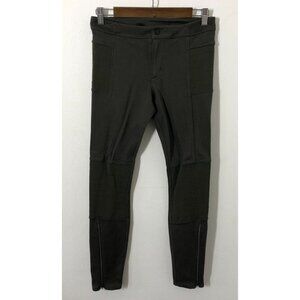 Athleta Leggings Womens 6 Green Delancey Moto Style Ankle Zip